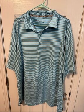 Walter Hagen Light Blue & White Striped Polo